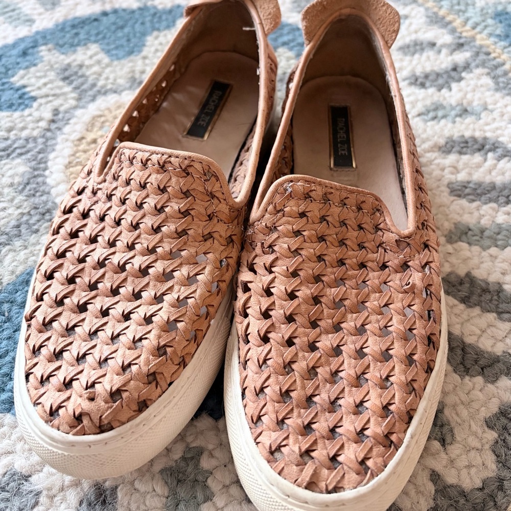 Rachel Zoe Woven Slip-On Shoes in Light Brown